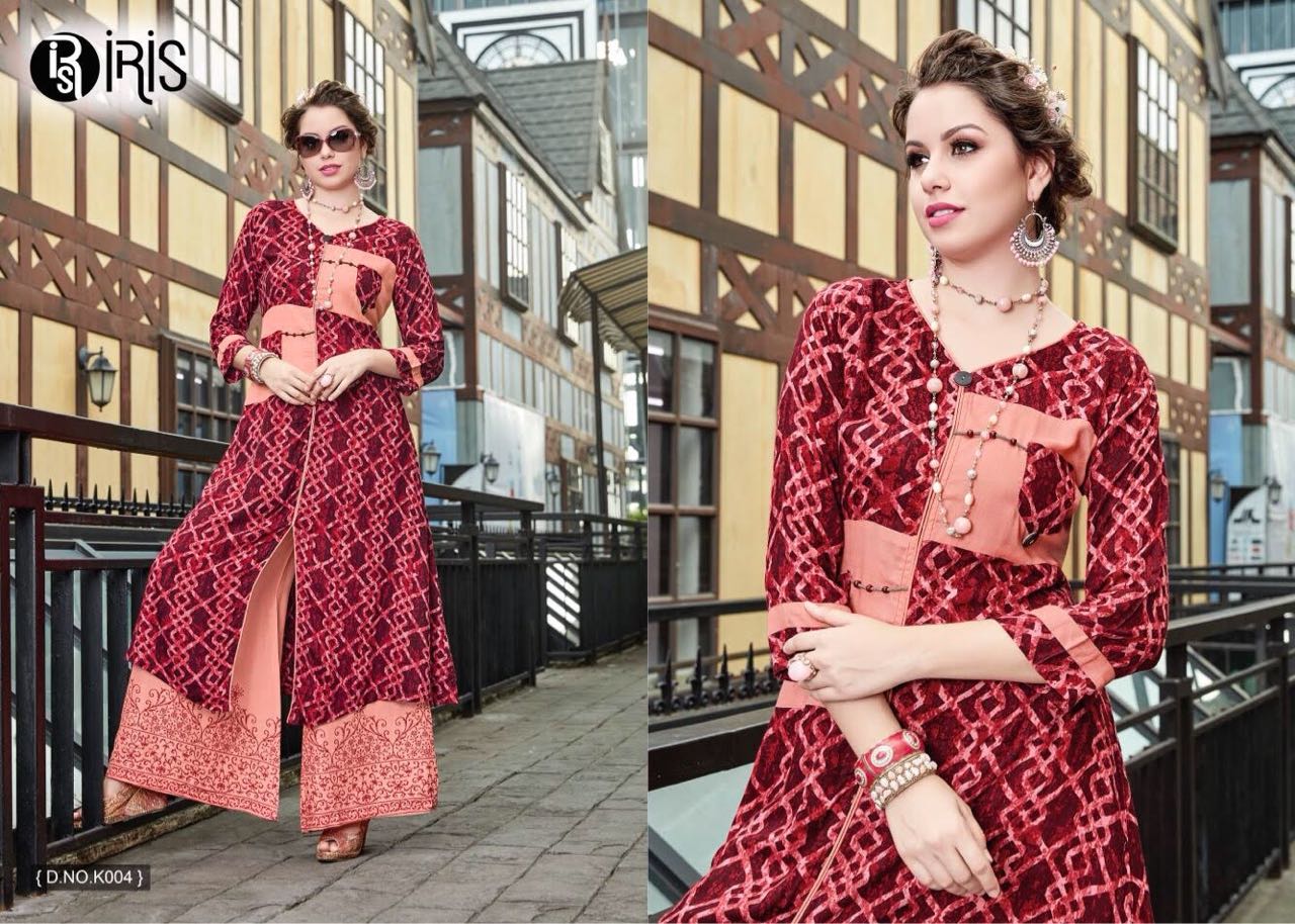 Kaya Vol-4 By Iris 001 To 010 Series Beautiful Stylish Fancy Colorful Casual Wear & Ethnic Wear Collection Rayon Printed Kurtis At Wholesale Price