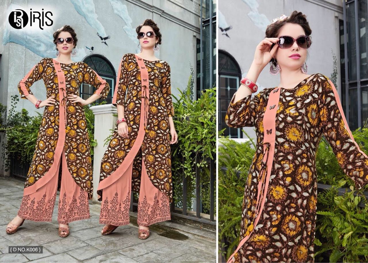 Kaya Vol-4 By Iris 001 To 010 Series Beautiful Stylish Fancy Colorful Casual Wear & Ethnic Wear Collection Rayon Printed Kurtis At Wholesale Price