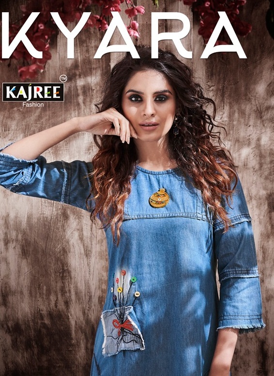 Stock Kyara By Kajree Fashion 1200 To 1209 Seires Beautiful Stylish Fancy Colorful Casual Wear & Ethnic Wear & Ready To Wear Denim Gown With Embroidery Gown At Wholesale Price