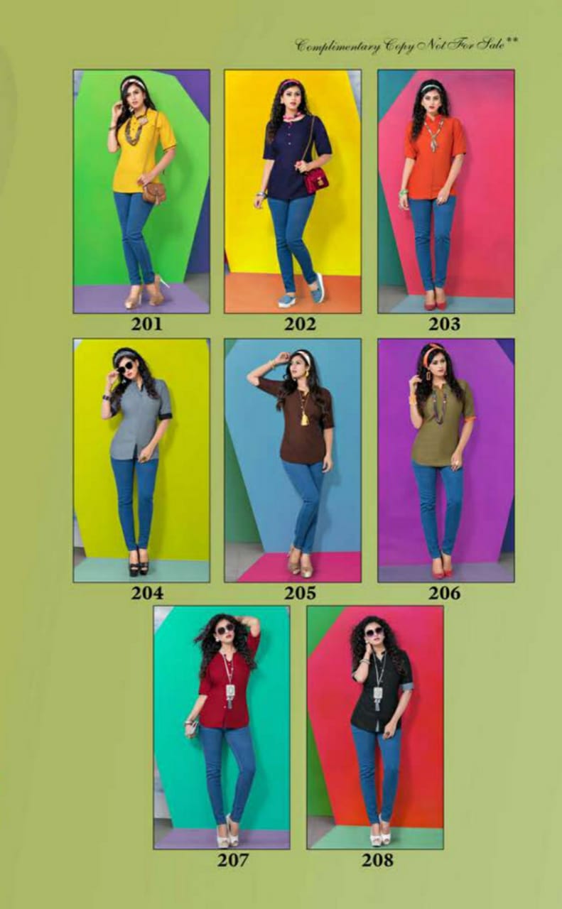 Kesari Vol 2 By Kirtan 201 To 208 Series Beautiful Stylish Colorful Fancy Ethnic Wear & Casual Wear Heavy Rayon Kurtis At Wholesale Price