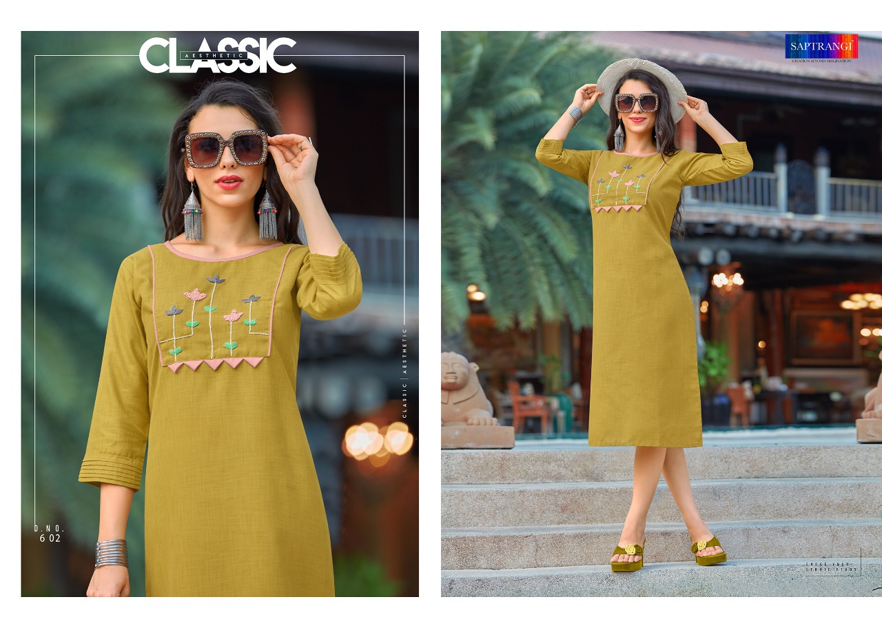 Ket By Saptrangi 601 To 607 Series Beautiful Stylish Fancy Colorful Casual Wear & Ethnic Wear & Ready To Wear Coton Kurtis At Wholesale Price