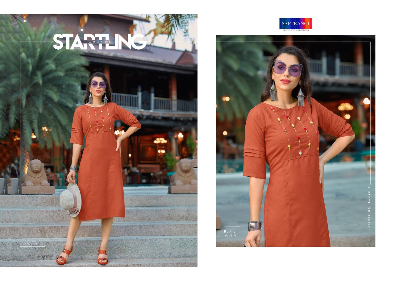 Ket By Saptrangi 601 To 607 Series Beautiful Stylish Fancy Colorful Casual Wear & Ethnic Wear & Ready To Wear Coton Kurtis At Wholesale Price