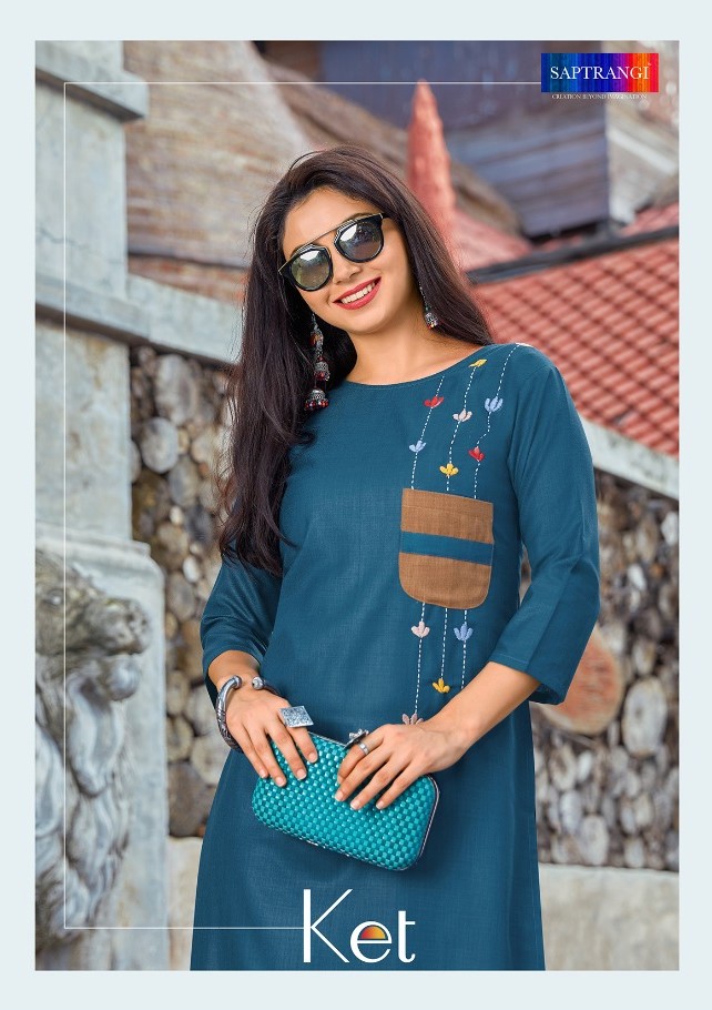 Ket By Saptrangi 601 To 607 Series Beautiful Stylish Fancy Colorful Casual Wear & Ethnic Wear & Ready To Wear Coton Kurtis At Wholesale Price