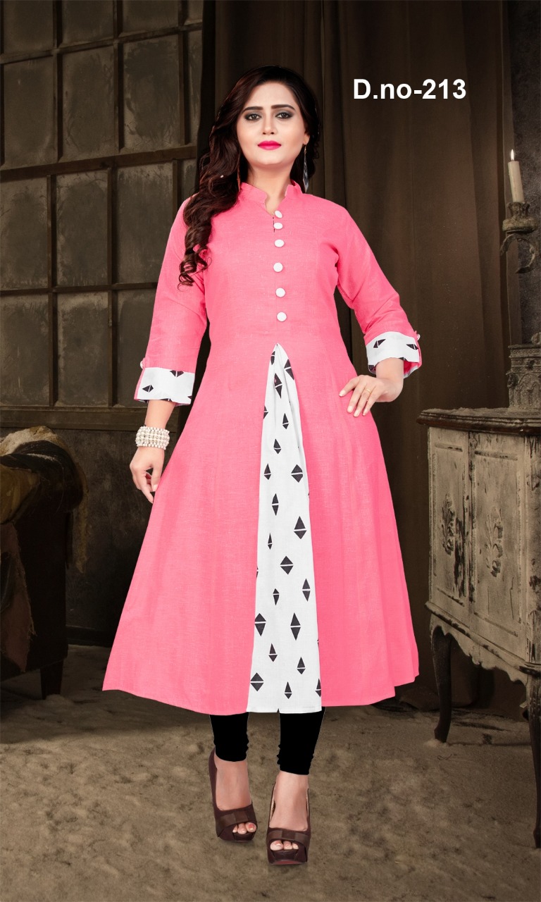 Khadi Cotton By Kaamiri 211 To 216 Series Designer Wear Collection Beautiful Stylish Fancy Colorful Party Wear & Occasional Wear Khadi Cotton Kurtis At Wholesale Price