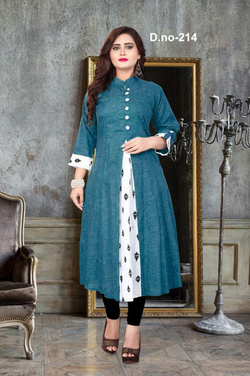 Khadi Cotton By Kaamiri 211 To 216 Series Designer Wear Collection Beautiful Stylish Fancy Colorful Party Wear & Occasional Wear Khadi Cotton Kurtis At Wholesale Price