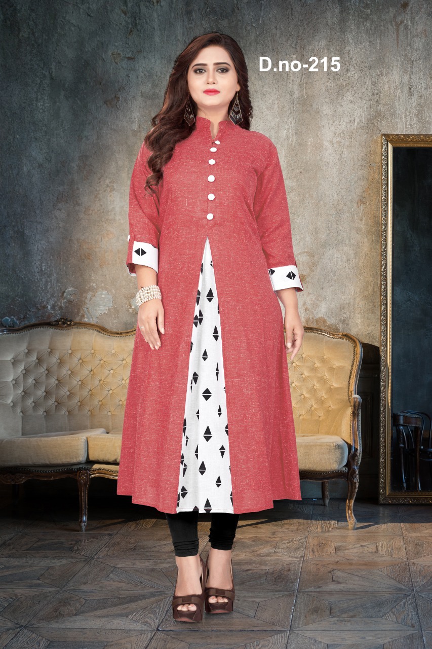 Khadi Cotton By Kaamiri 211 To 216 Series Designer Wear Collection Beautiful Stylish Fancy Colorful Party Wear & Occasional Wear Khadi Cotton Kurtis At Wholesale Price