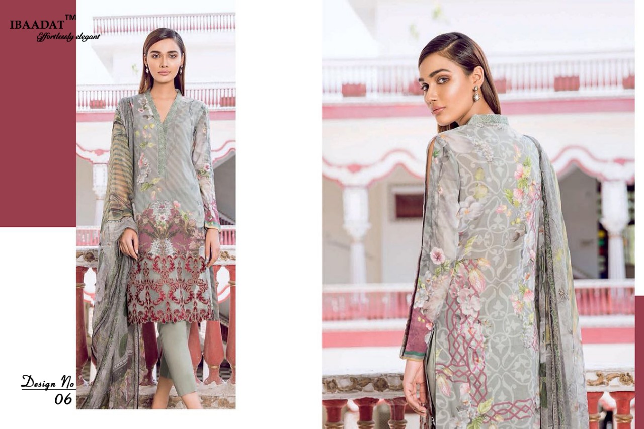 Khas Vol-2 By Ibaadat 01 To 07 Series Pakistani Suits Beautiful Stylish Fancy Colorful Designer Party Wear & Ethnic Wear Pure Lawn Digital Print Dresses At Wholesale Price