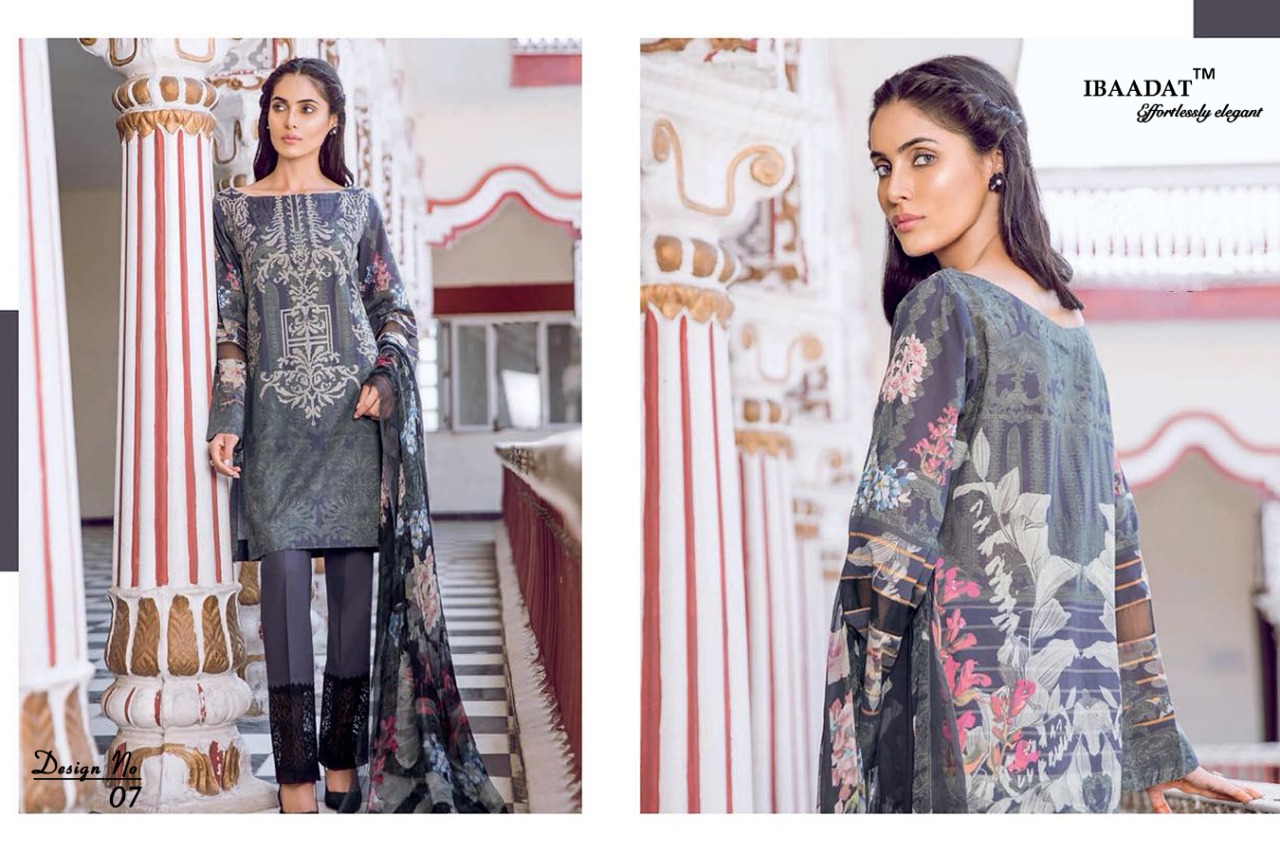 Khas Vol-2 By Ibaadat 01 To 07 Series Pakistani Suits Beautiful Stylish Fancy Colorful Designer Party Wear & Ethnic Wear Pure Lawn Digital Print Dresses At Wholesale Price