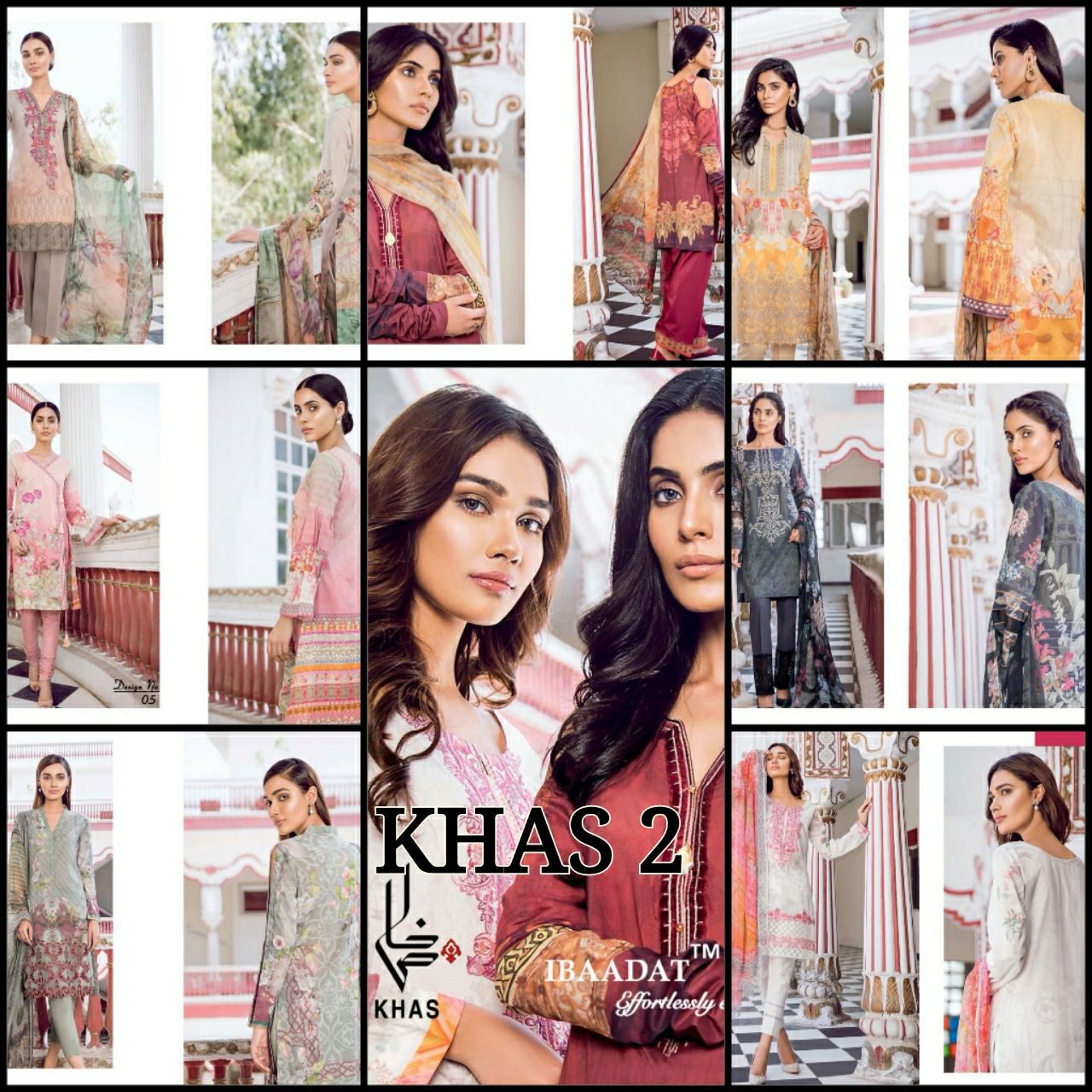 Khas Vol-2 By Ibaadat 01 To 07 Series Pakistani Suits Beautiful Stylish Fancy Colorful Designer Party Wear & Ethnic Wear Pure Lawn Digital Print Dresses At Wholesale Price