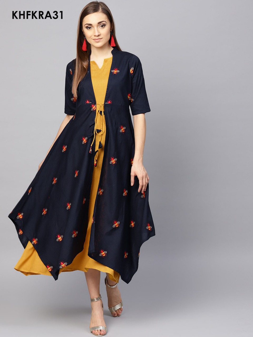INDIAN WOMEN READY TO WEAR TRADITIONAL COTTON FLARED KURTI WITH PANT MUSLIM  ETHNIC CASUAL DIWALI FESTIVE GIRLISH WEAR SUIT 470v  CRAZYCLOTHS