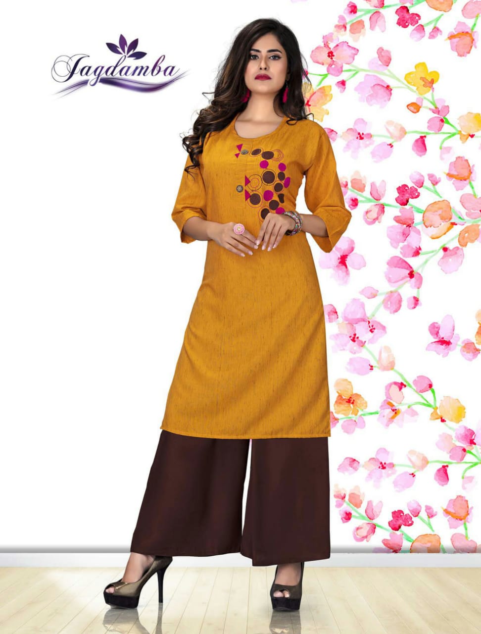 Khwaish By Jagdamba  Beautiful Stylish Fancy Colorful Party Wear & Ethnic Wear & Ready To Wear Rayon Embroidery Kurtis At Wholesale Price