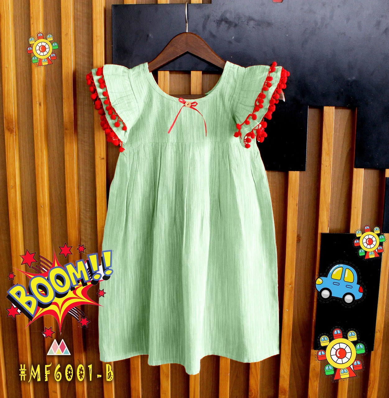 Kidz By Mesmora 6001-a To 6004-b Series Beautiful Stylish Fancy Colorful Kids Collection Casual Wear & Party Wear Khadi Linen Frocks At Wholesale Price