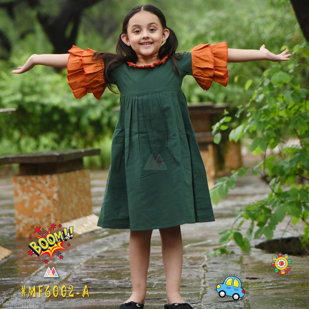Kidz By Mesmora 6001-a To 6004-b Series Beautiful Stylish Fancy Colorful Kids Collection Casual Wear & Party Wear Khadi Linen Frocks At Wholesale Price