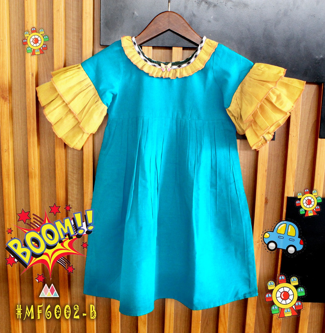 Kidz By Mesmora 6001-a To 6004-b Series Beautiful Stylish Fancy Colorful Kids Collection Casual Wear & Party Wear Khadi Linen Frocks At Wholesale Price