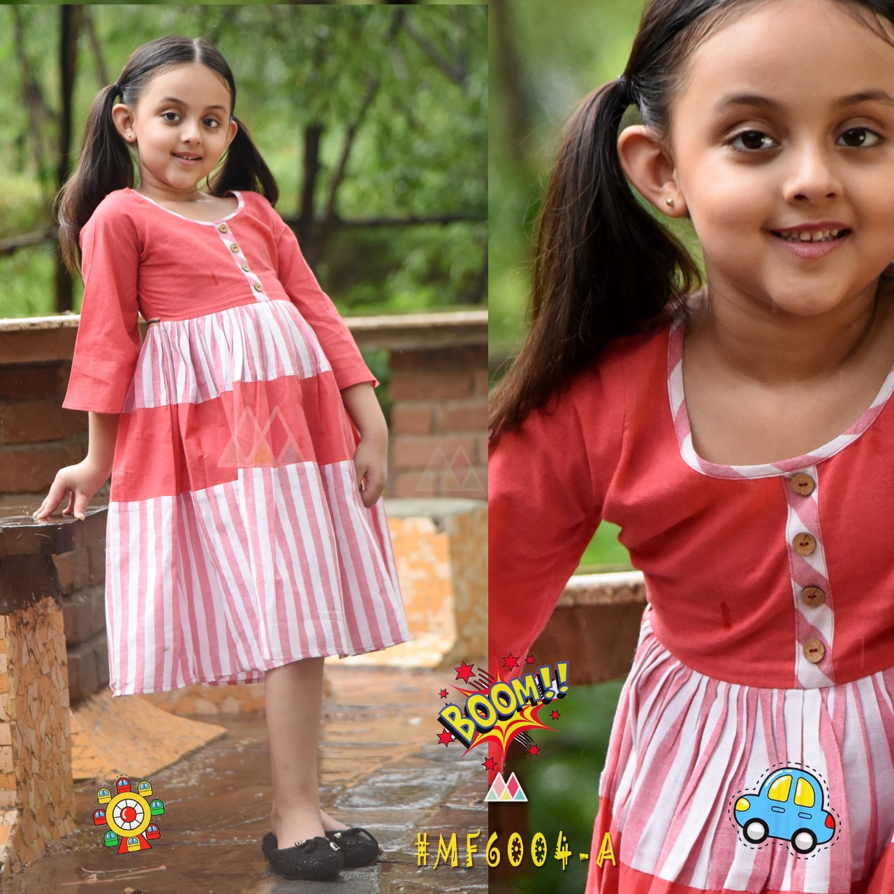 Kidz By Mesmora 6001-a To 6004-b Series Beautiful Stylish Fancy Colorful Kids Collection Casual Wear & Party Wear Khadi Linen Frocks At Wholesale Price