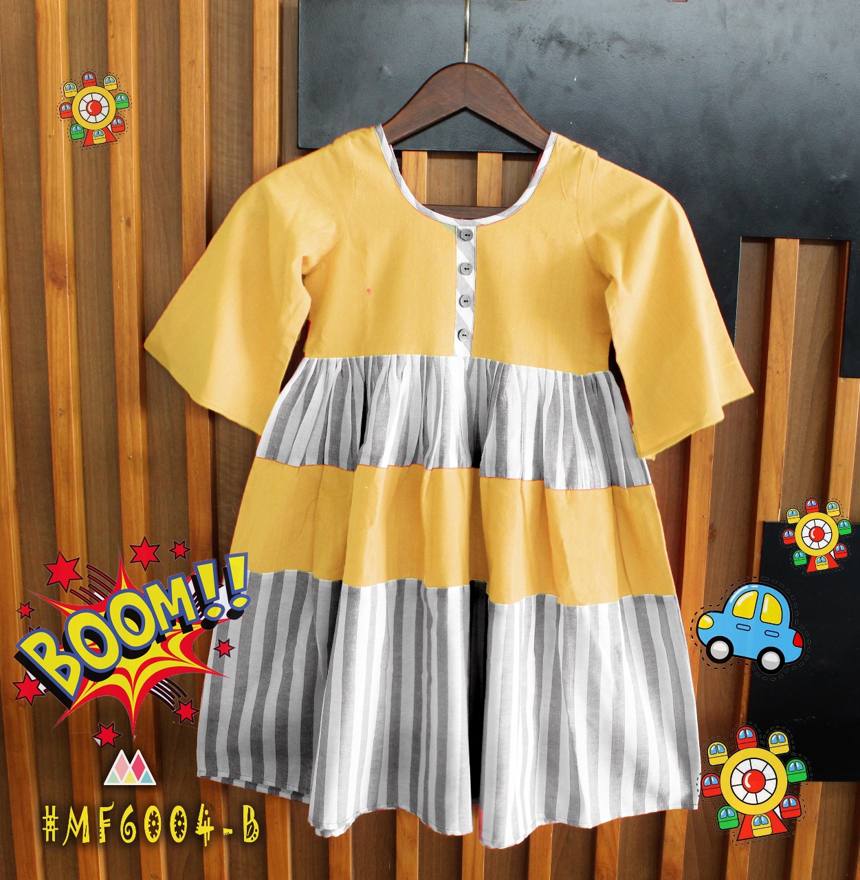 Kidz By Mesmora 6001-a To 6004-b Series Beautiful Stylish Fancy Colorful Kids Collection Casual Wear & Party Wear Khadi Linen Frocks At Wholesale Price
