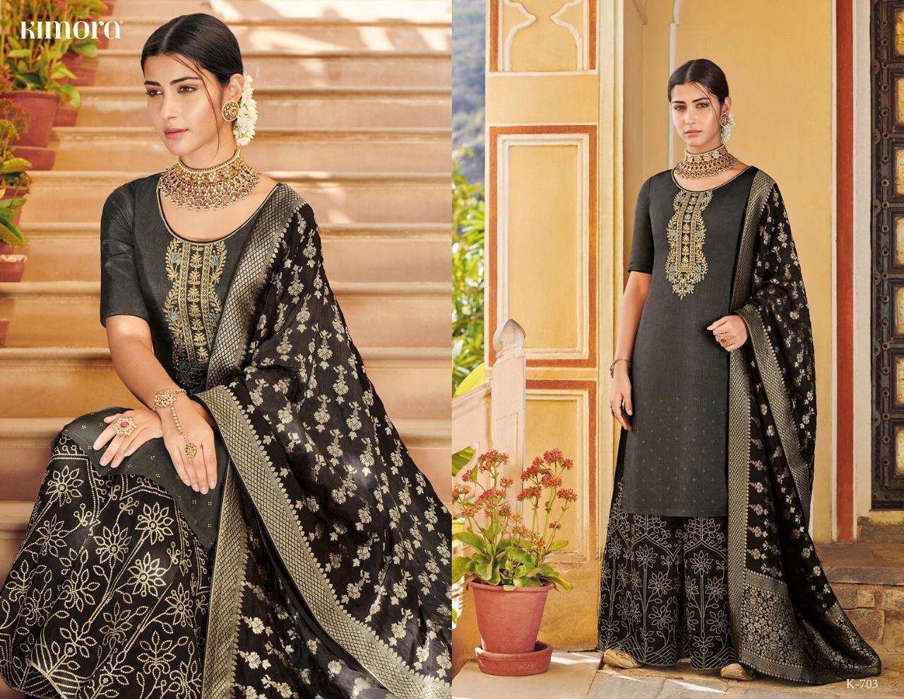 Kimora Vol-7 By Kimora 701 To 708 Series Indian Traditional Wear Collection Beautiful Stylish Fancy Colorful Party Wear & Occasional Wear Pure Dola Silk With Embroidery Dress At Wholesale Price