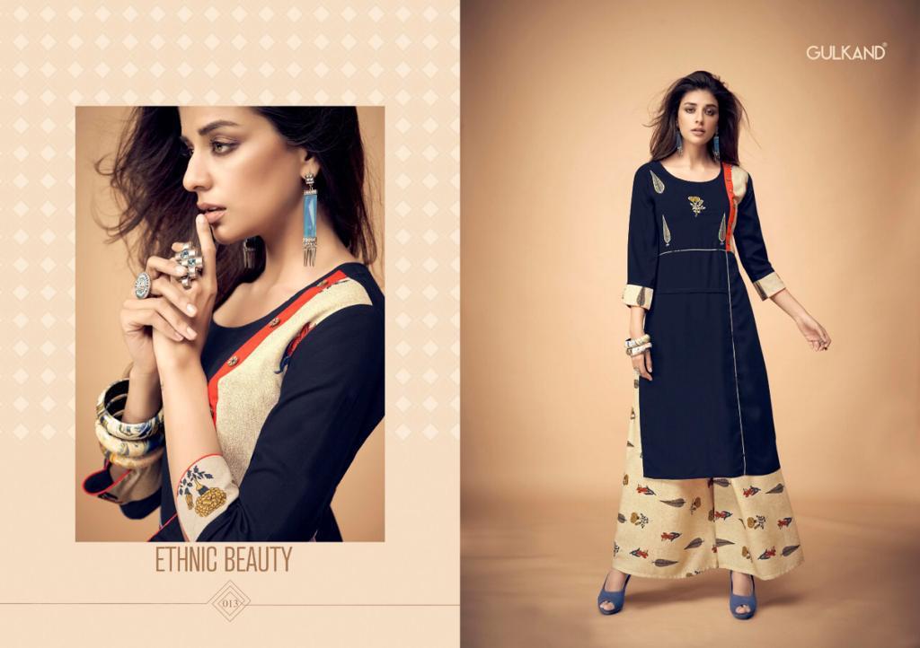 Kitab By Gulkand 007 To 013 Series Stylish Fancy Beautiful Colorful Casual Wear & Ethnic Wear Rayon Printed Kurtis With Bottom At Wholesale Price