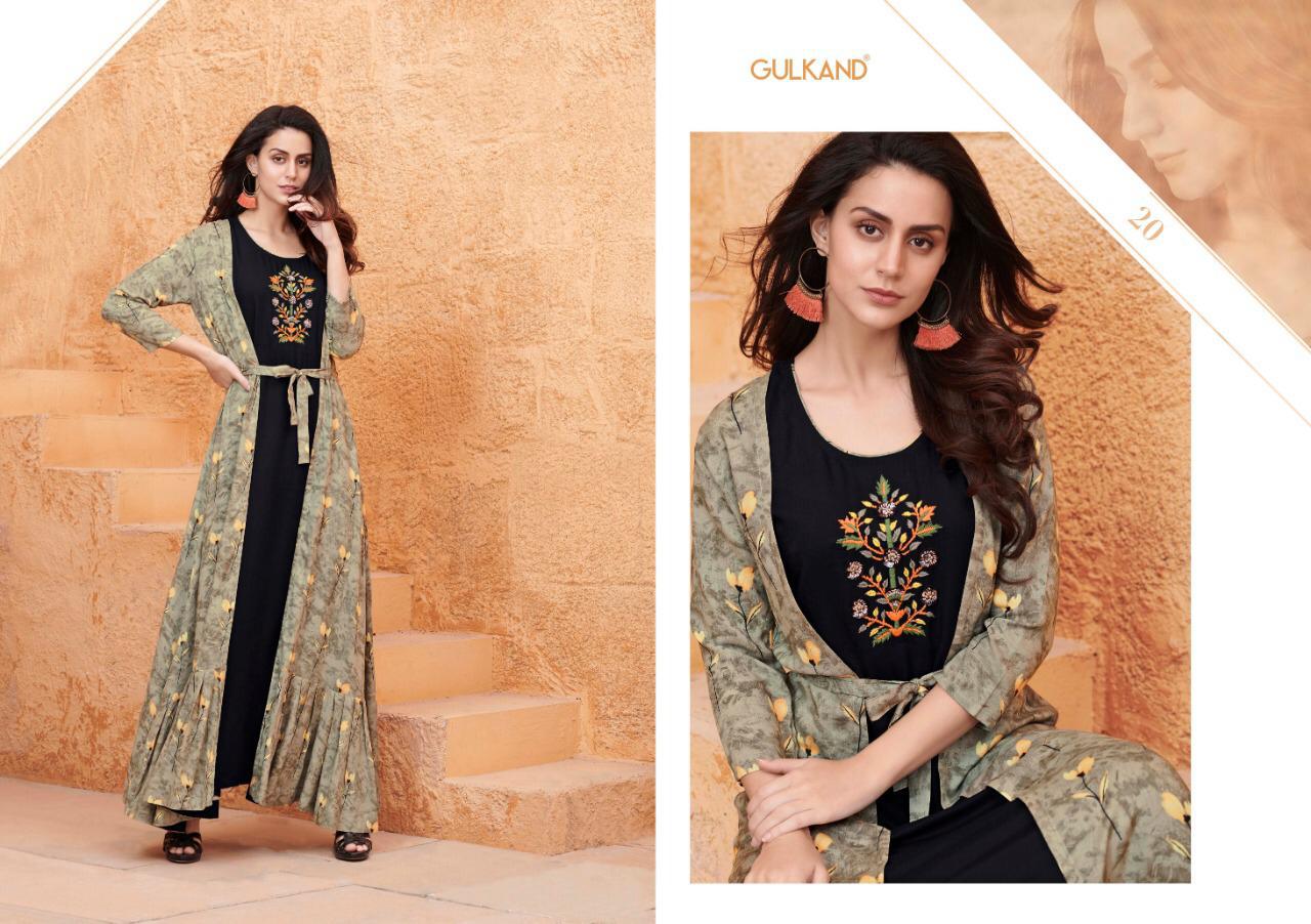 Kitty Party By Gulkand 19 To 24 Series Stylish Fancy Beautiful Colorful Casual Wear & Ethnic Wear Heavy Rayon Printed Kurtis At Wholesale Price