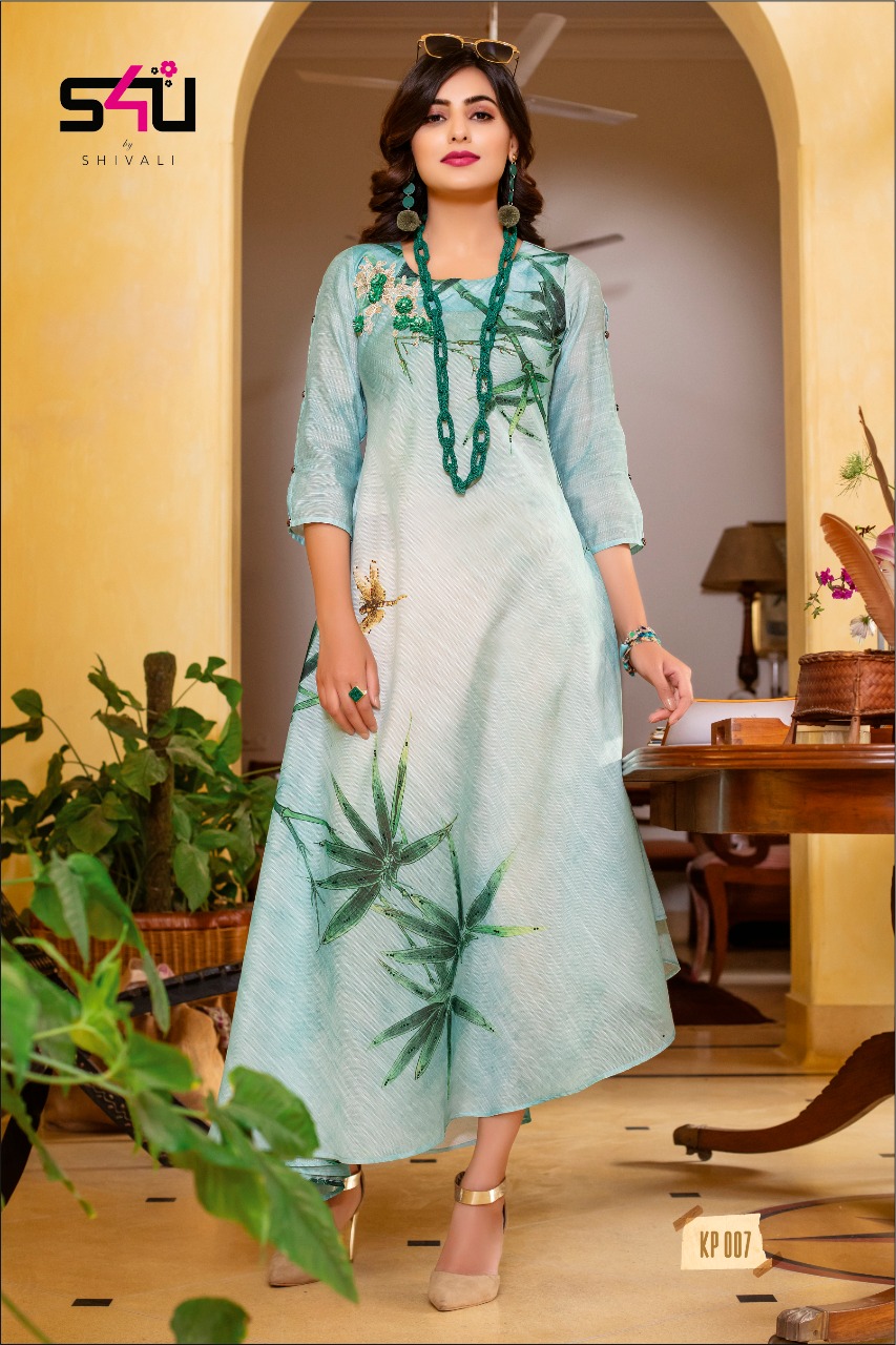 Kitty Party By S4u Fashion 001 To 010 Series Designer Beautiful Stylish Fancy Colorful Party Wear & Ethnic Wear Collection Rayon Embroidered Kurtis At Wholesale Price