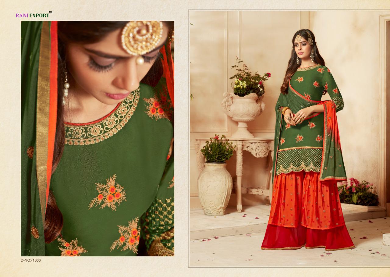 Kohinoor Vol-10 By Rani Exports 999 To 103 Series Indian Traditional Wear Collection Beautiful Stylish Fancy Colorful Party Wear & Occasional Wear Satin Georgette And Dulla Silk Embroidery Work Dresses At Wholesale Price