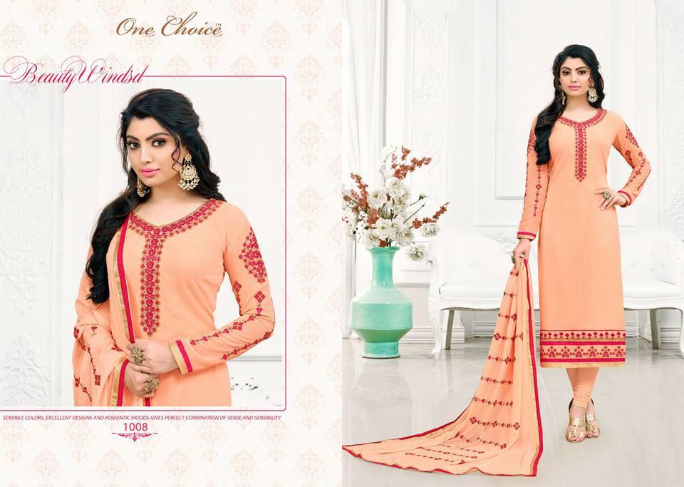 Komonika Vol-1 By One Choice 1001 To 1008 Series Beautiful Stylish Colorful Fancy Party Wear & Ethnic Wear Georgette Dresses At Wholesale Price