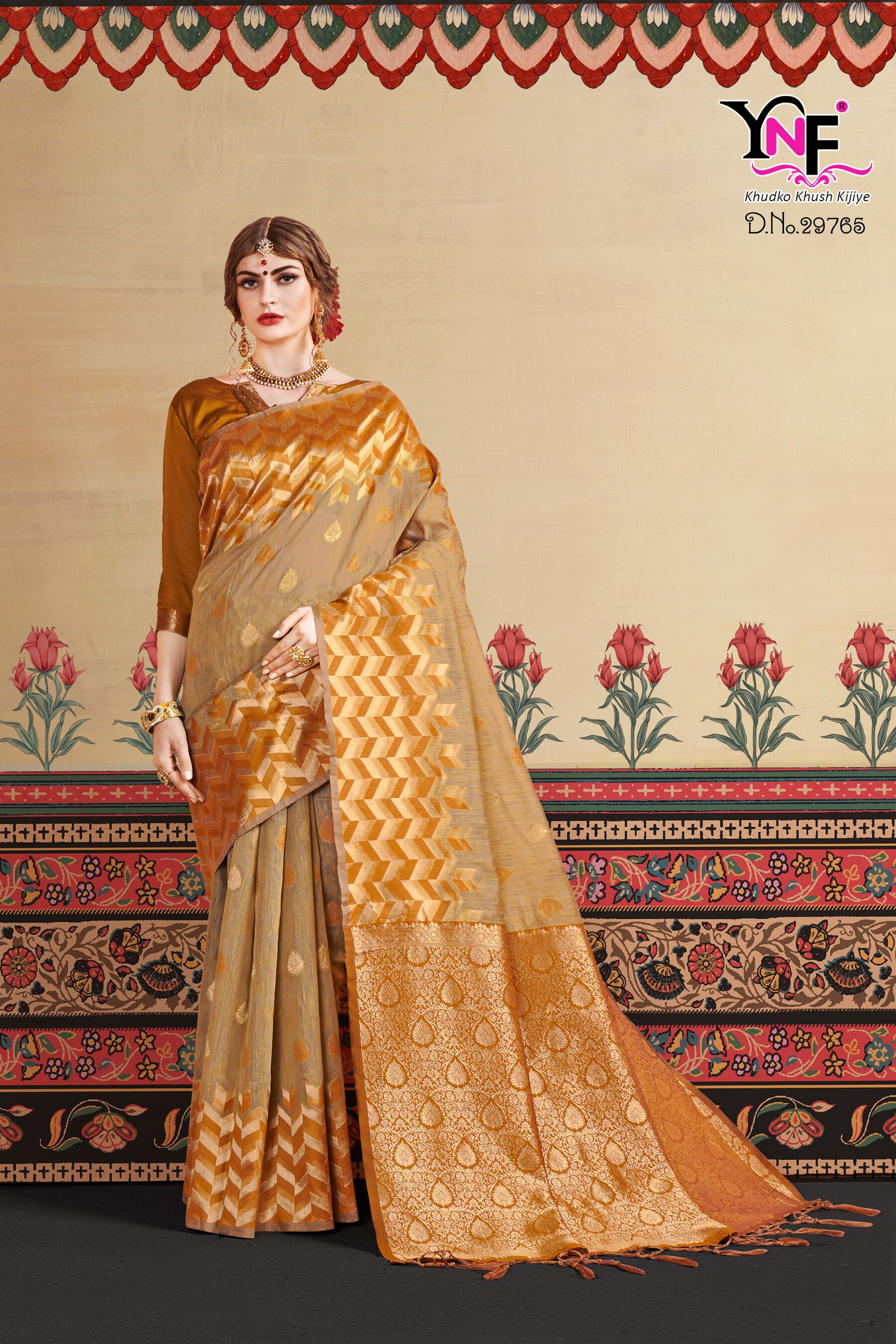 Kranti Silk By Yadu Nandan Fashion 29765 To 29774 Series Indian Traditional Wear Collection Beautiful Stylish Fancy Colorful Party Wear & Occasional Wear Linen Art Silk Sarees At Wholesale Price