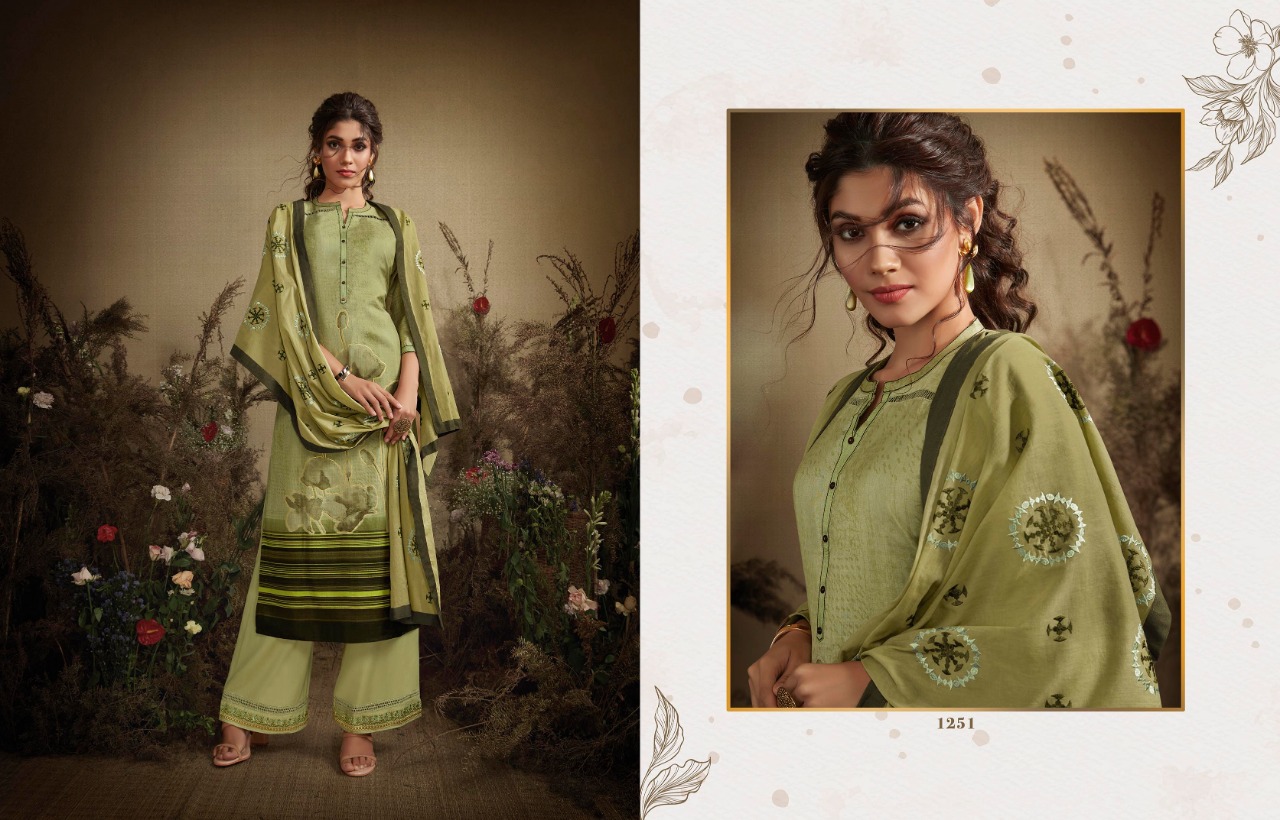 Krishti By Kajree Fashion 1251 To 1262 Series Designer Festive Suits Collection Beautiful Stylish Fancy Colorful Party Wear & Occasional Wear Silk Top With Schiffli Lace Dresses At Wholesale Price