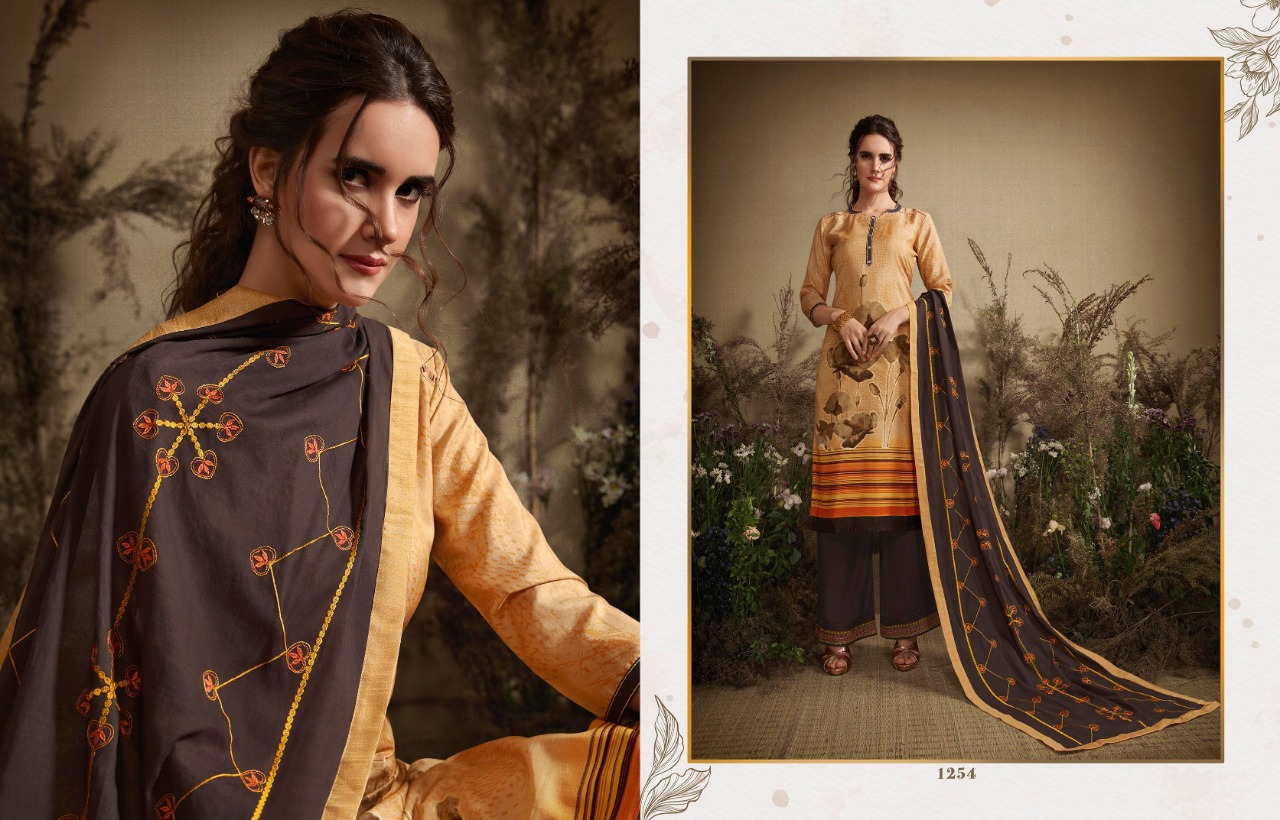 Krishti By Kajree Fashion 1251 To 1262 Series Designer Festive Suits Collection Beautiful Stylish Fancy Colorful Party Wear & Occasional Wear Silk Top With Schiffli Lace Dresses At Wholesale Price