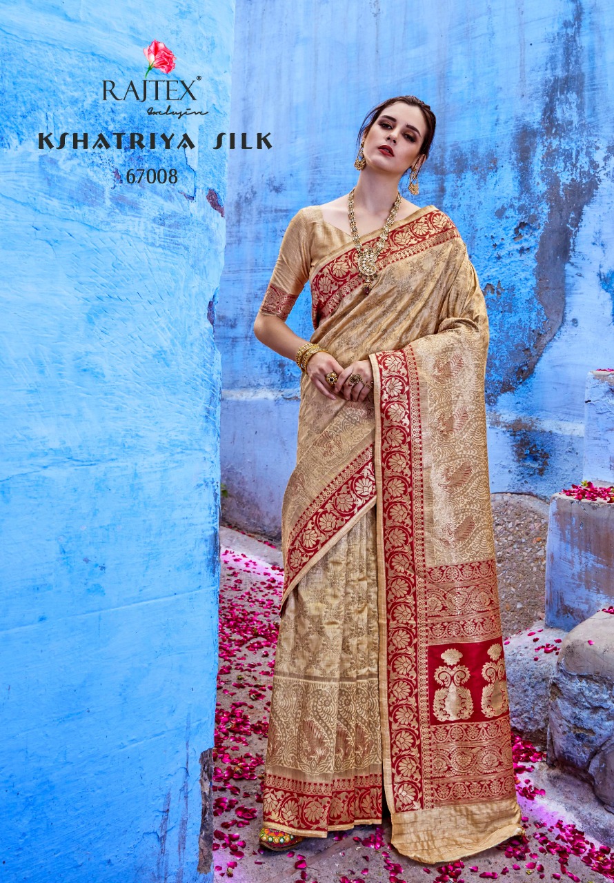 Kshatriya Silk By Raj Tex 67001 To 67010 Series Indian Traditional Wear Collection Beautiful Stylish Fancy Colorful Party Wear & Occasional Wear Pure Silk Sarees At Wholesale Price