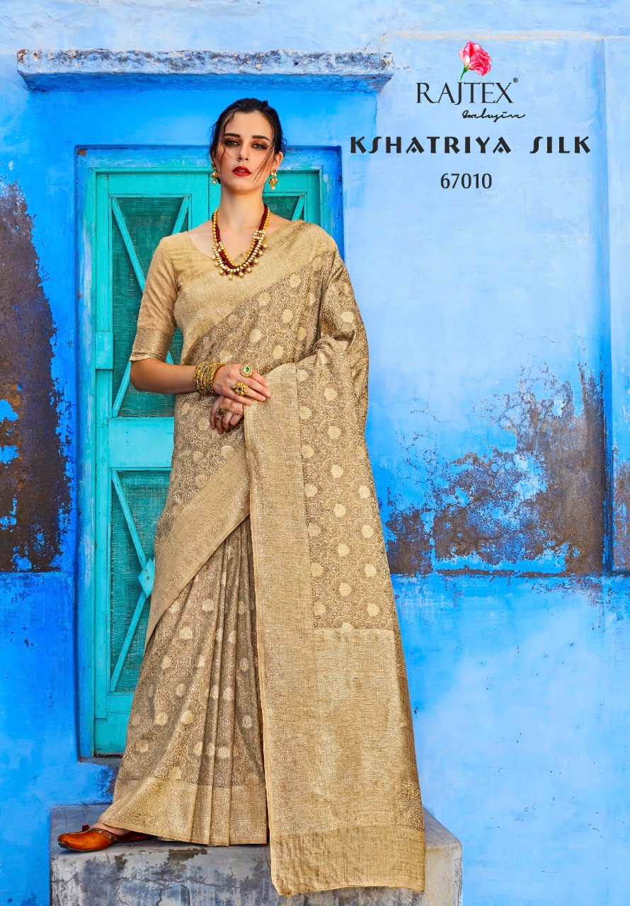 Kshatriya Silk By Raj Tex 67001 To 67010 Series Indian Traditional Wear Collection Beautiful Stylish Fancy Colorful Party Wear & Occasional Wear Pure Silk Sarees At Wholesale Price
