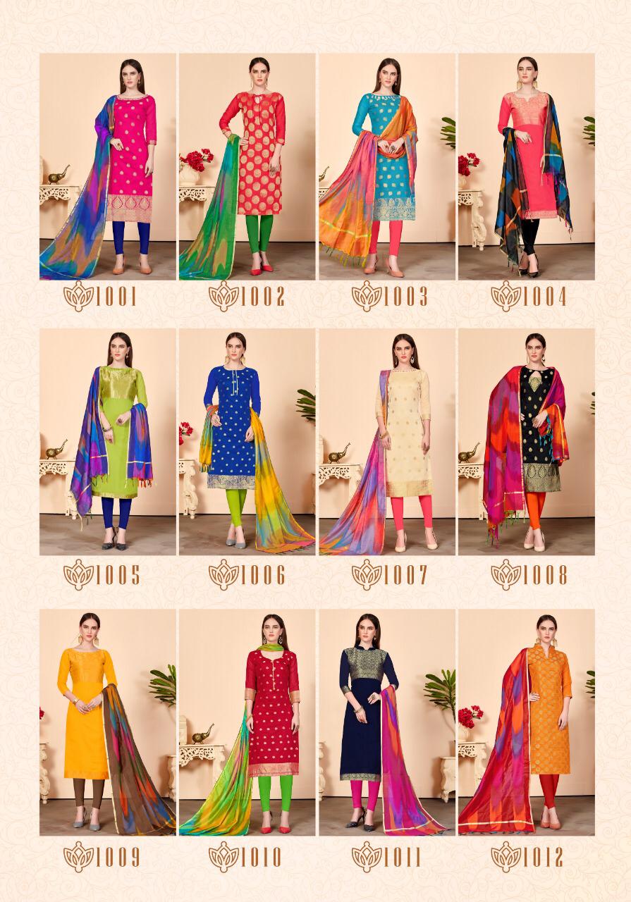 Kulfi Vol-1 By One Choice 1001 To 1012 Series Beautiful Stylish Colorful Fancy Party Wear & Ethnic Wear Banarasi Dresses At Wholesale Price