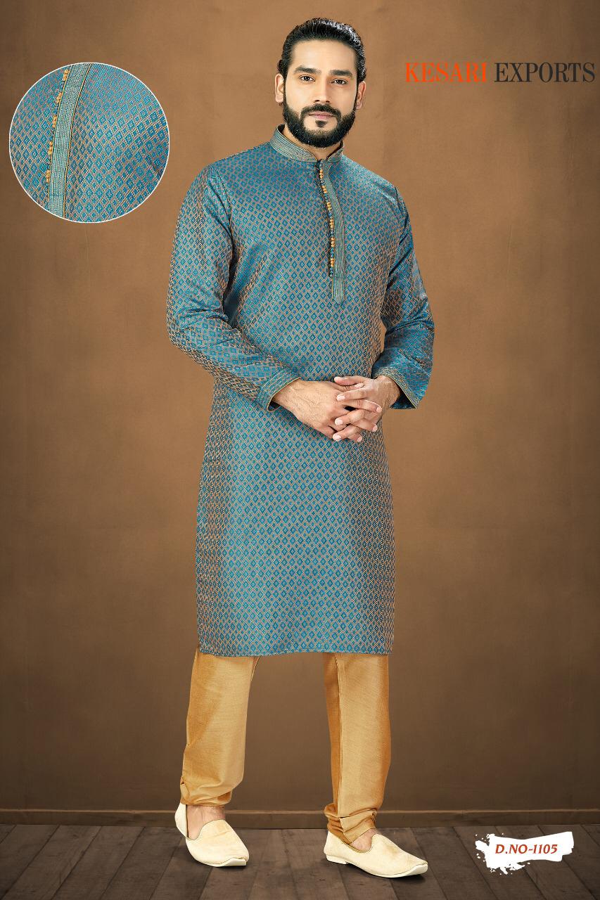 Kurta Pajama Vol-1 By Kesari Exports 1101 To 1125 Series Beautiful Colorful Stylish Fancy Casual Wear & Ethnic Wear & Ready To Wear Pure Banarasi Silk Kurtas With Pajamas At Wholesale Price