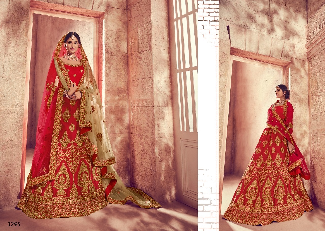 Lagna Ritu By Fashid Wholesale 3295 To 3305 Series Indian Bridal Wear Collection Beautiful Stylish Fancy Colorful Wedding Wear & Occasional Wear Silk Embroidered Lehengas At Wholesale Price