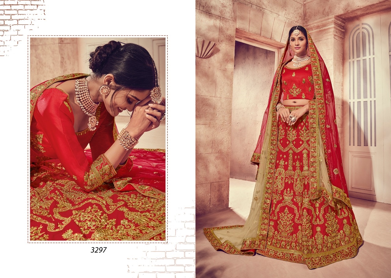 Lagna Ritu By Fashid Wholesale 3295 To 3305 Series Indian Bridal Wear Collection Beautiful Stylish Fancy Colorful Wedding Wear & Occasional Wear Silk Embroidered Lehengas At Wholesale Price