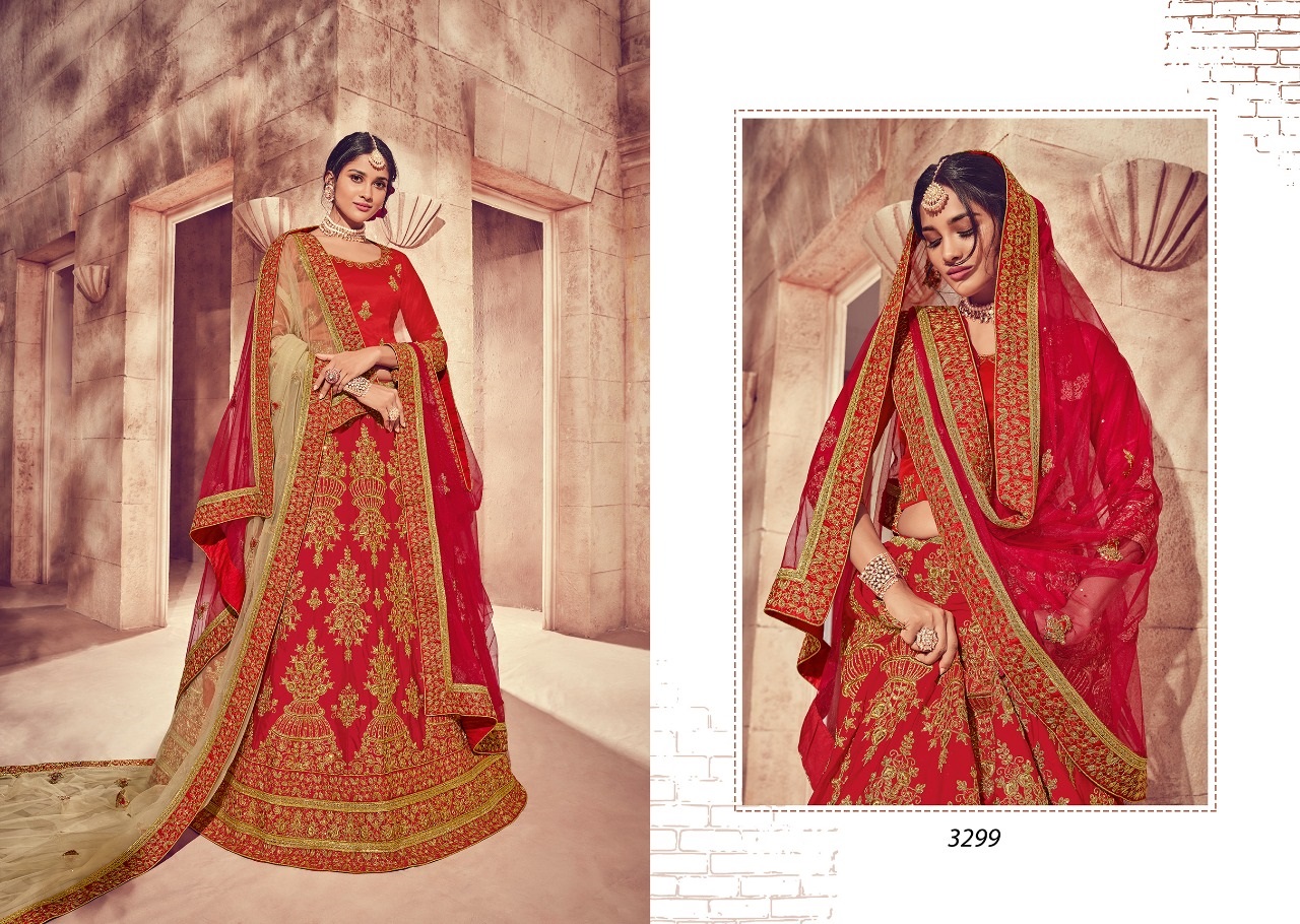 Lagna Ritu By Fashid Wholesale 3295 To 3305 Series Indian Bridal Wear Collection Beautiful Stylish Fancy Colorful Wedding Wear & Occasional Wear Silk Embroidered Lehengas At Wholesale Price