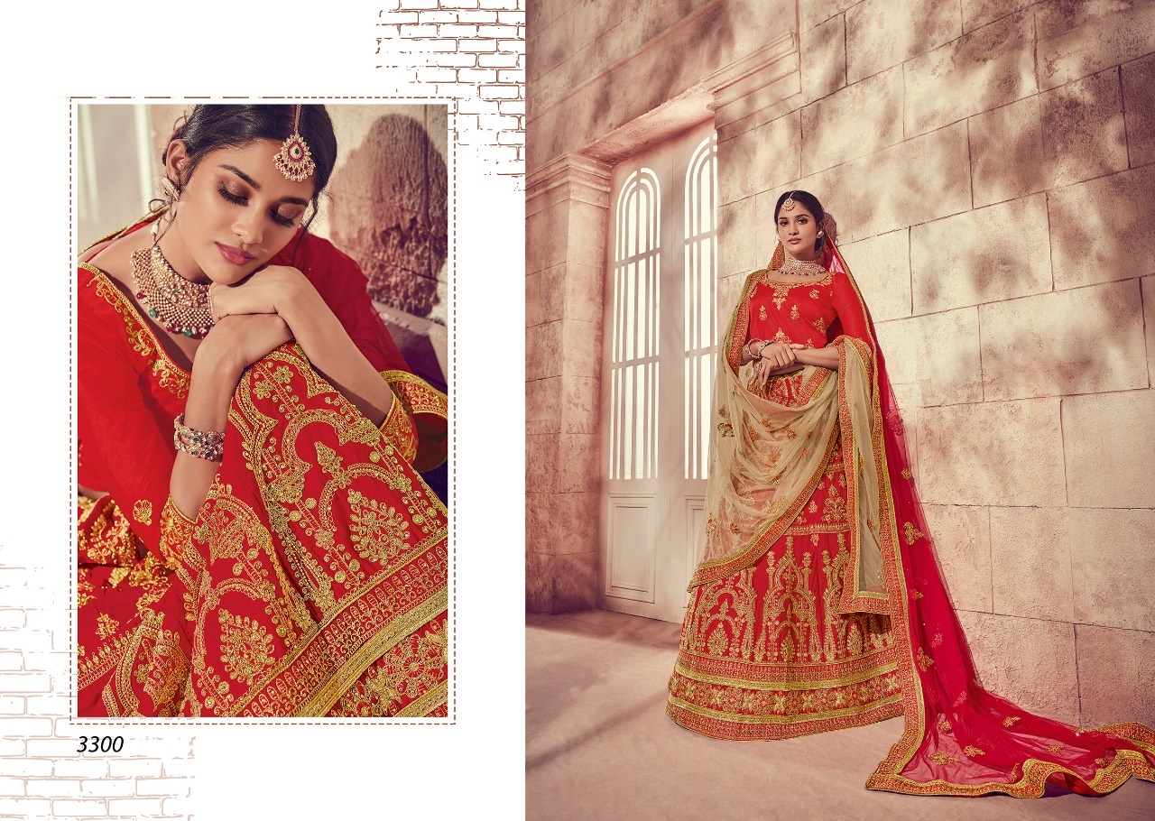 Lagna Ritu By Fashid Wholesale 3295 To 3305 Series Indian Bridal Wear Collection Beautiful Stylish Fancy Colorful Wedding Wear & Occasional Wear Silk Embroidered Lehengas At Wholesale Price