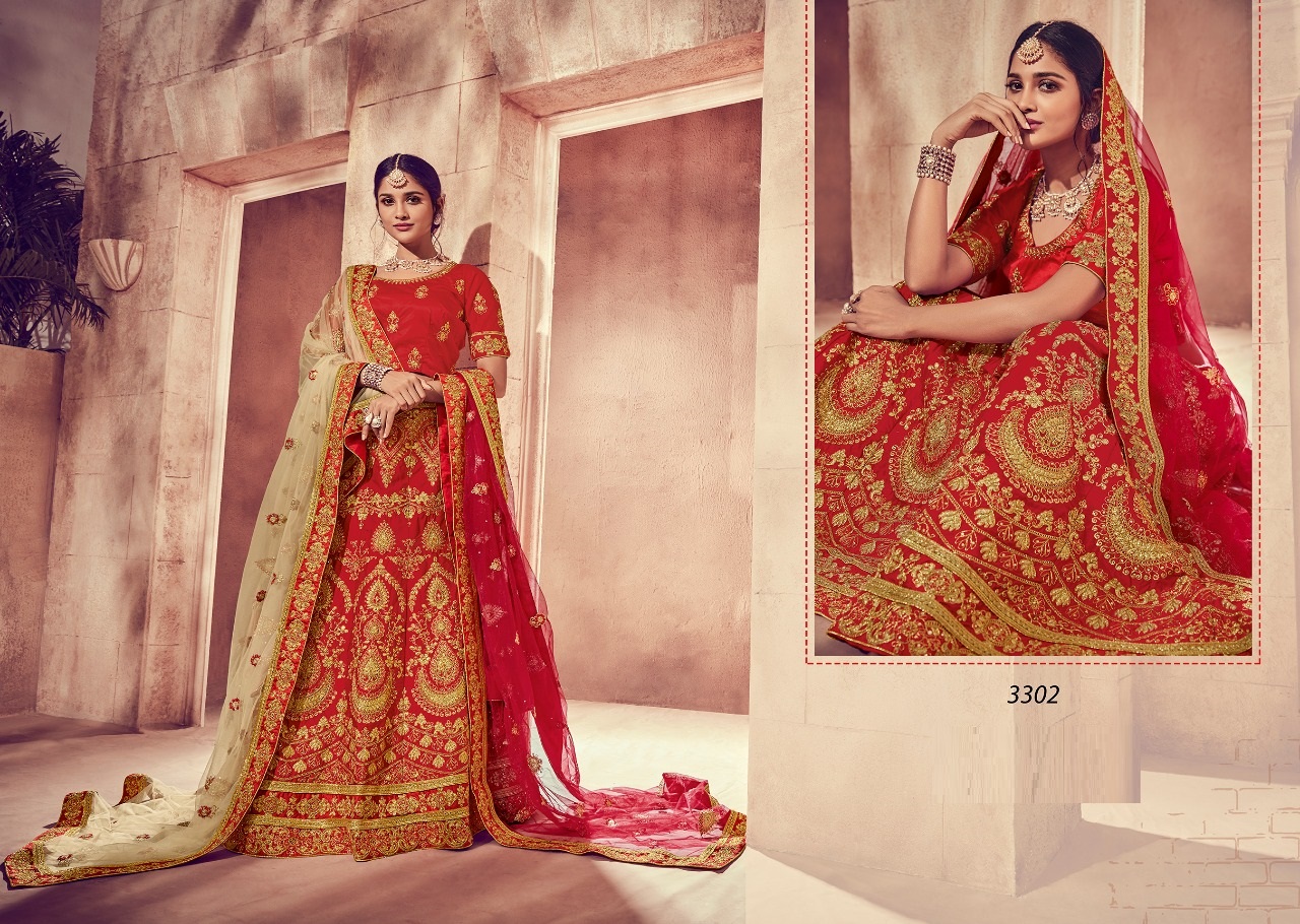 Lagna Ritu By Fashid Wholesale 3295 To 3305 Series Indian Bridal Wear Collection Beautiful Stylish Fancy Colorful Wedding Wear & Occasional Wear Silk Embroidered Lehengas At Wholesale Price