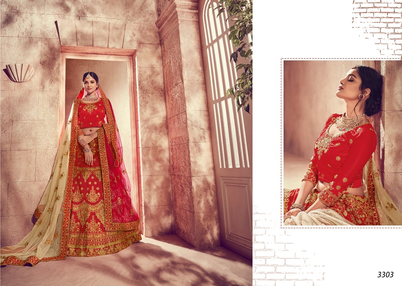 Lagna Ritu By Fashid Wholesale 3295 To 3305 Series Indian Bridal Wear Collection Beautiful Stylish Fancy Colorful Wedding Wear & Occasional Wear Silk Embroidered Lehengas At Wholesale Price