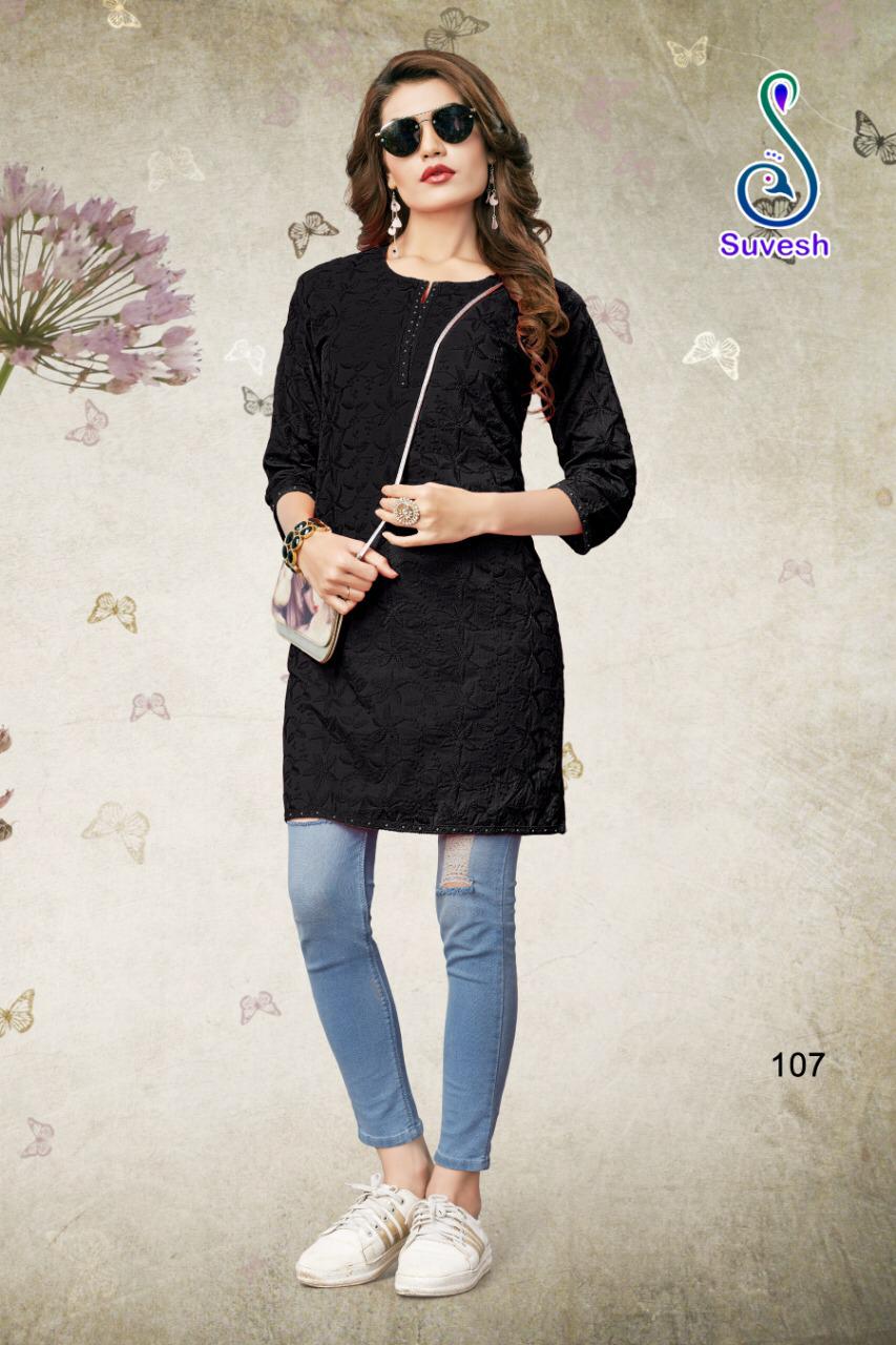 Lakhnavi Vol-3 By Suvesh 101 To 110 Series Beautiful Stylish Colorful Fancy Party Wear & Ethnic Wear & Ready To Wear Rich Cotton Chikan Work Kurtis At Wholesale Price