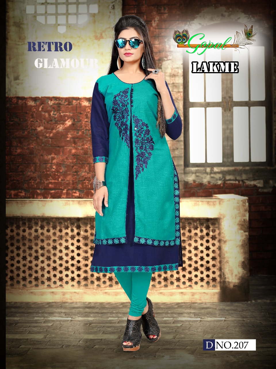 Lakme Vol-2 By Gopal 201 To 208 Series Beautiful Stylish Fancy Colorful Casual Wear & Ethnic Wear Cotton Slub Embroidery Kurtis At Wholesale Price