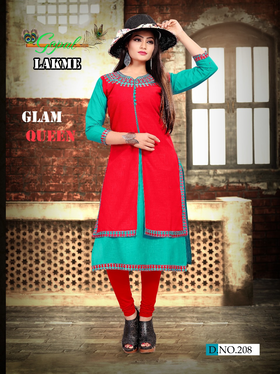 Lakme Vol-2 By Gopal 201 To 208 Series Beautiful Stylish Fancy Colorful Casual Wear & Ethnic Wear Cotton Slub Embroidery Kurtis At Wholesale Price