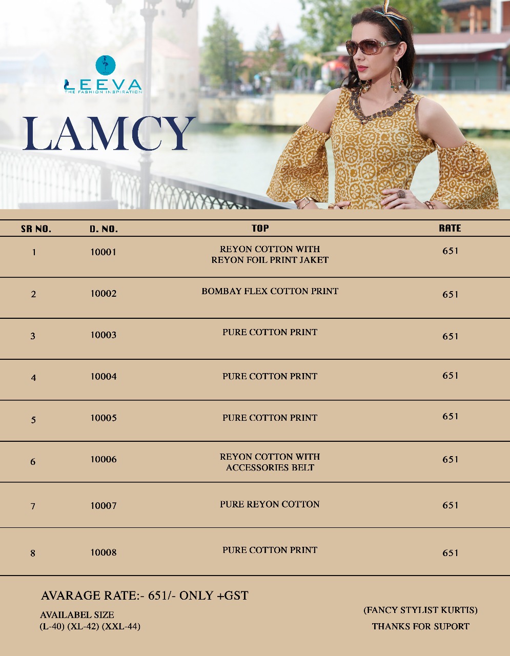 Lamcy By Leeva 10001 To 10008 Series Designer Beautiful Stylish Fancy Colorful Party Wear & Ethnic Wear Pure Rayon & Cotton Printed Kurtis At Wholesale Price