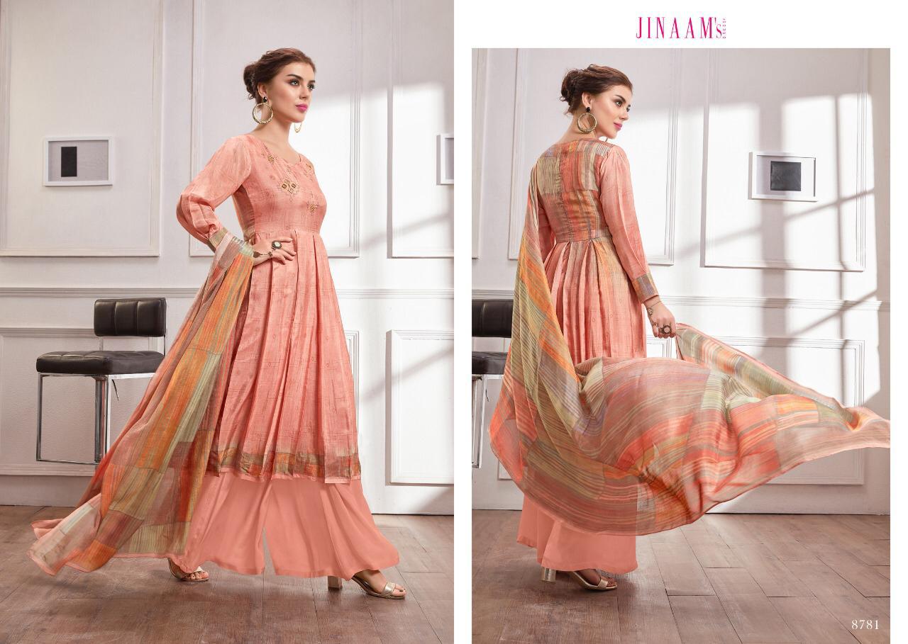 Lamisa By Jinaam Dresses 8781 To 8786 Series Beautiful Suits Stylish Fancy Colorful Party Wear & Ethnic Wear Russian Silk With Embroidered Dresses At Wholesale Price