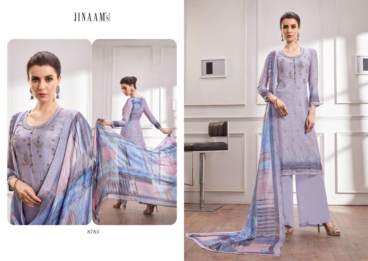 Lamisa By Jinaam Dresses 8781 To 8786 Series Beautiful Suits Stylish Fancy Colorful Party Wear & Ethnic Wear Russian Silk With Embroidered Dresses At Wholesale Price