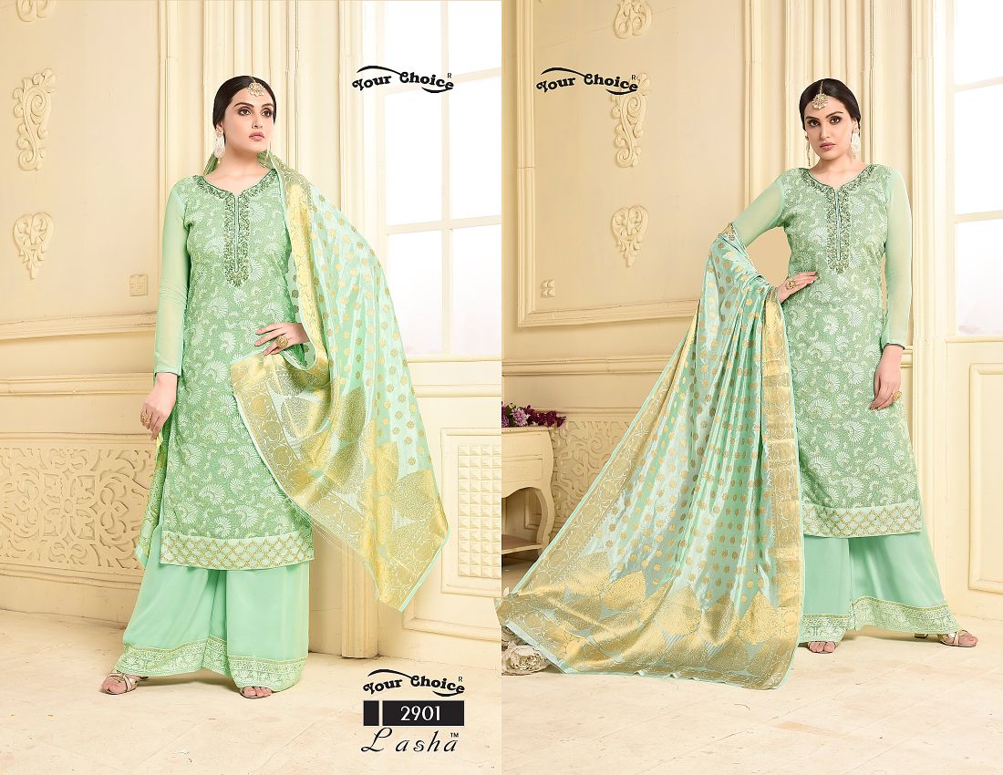 Lasha By Your Choice 2901 To 2904 Series Designer Beautiful Stylish Fancy Colorful Festive Collection Party Wear & Occasional Wear Pure Bemberg Dresses At Wholesale Price