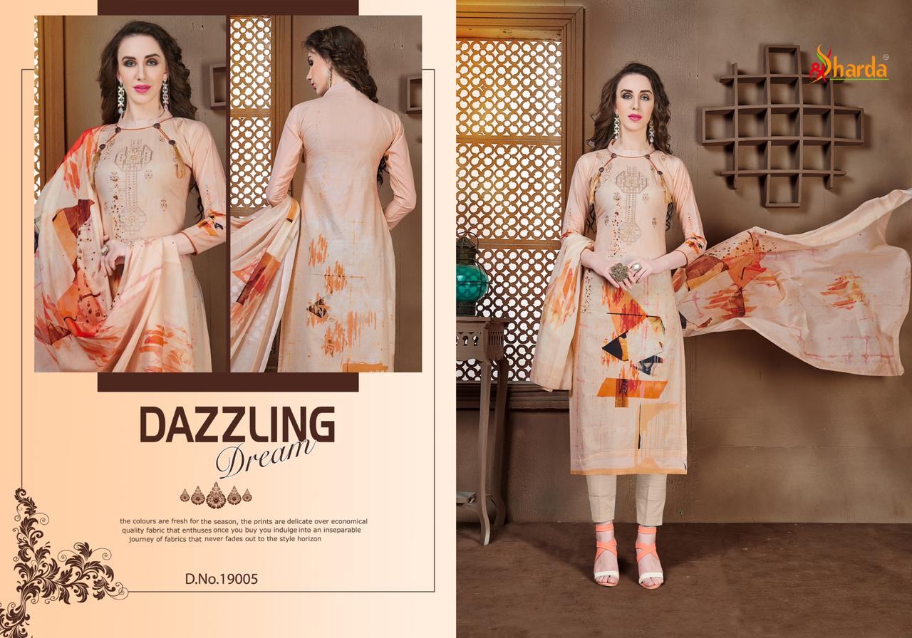 Lavina Gulzar Vol-19 By Sharda 19001 To 19006 Series Designer Festive Suits Collection Beautiful Stylish Fancy Colorful Party Wear & Occasional Wear Pure Lone Digital Printed With Embroidery Dresses At Wholesale Price