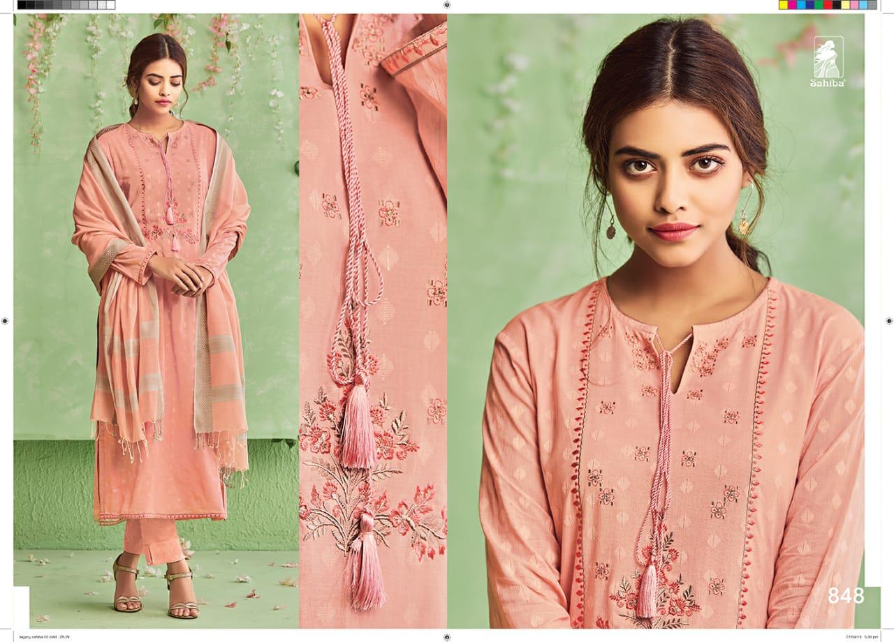 Legacy By Sahiba Fabrics Indian Traditional Wear Collection Beautiful Stylish Fancy Colorful Party Wear & Occasional Wear Cotton With Embroidery Dress At Wholesale Price