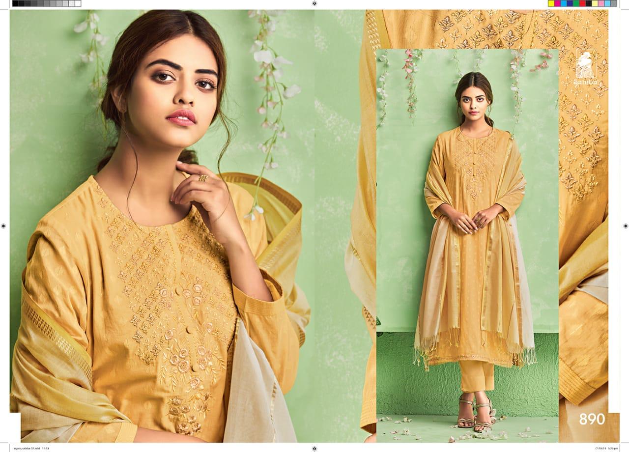 Legacy By Sahiba Fabrics Indian Traditional Wear Collection Beautiful Stylish Fancy Colorful Party Wear & Occasional Wear Cotton With Embroidery Dress At Wholesale Price