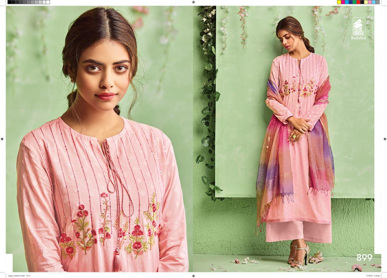 Legacy By Sahiba Fabrics Indian Traditional Wear Collection Beautiful Stylish Fancy Colorful Party Wear & Occasional Wear Cotton With Embroidery Dress At Wholesale Price